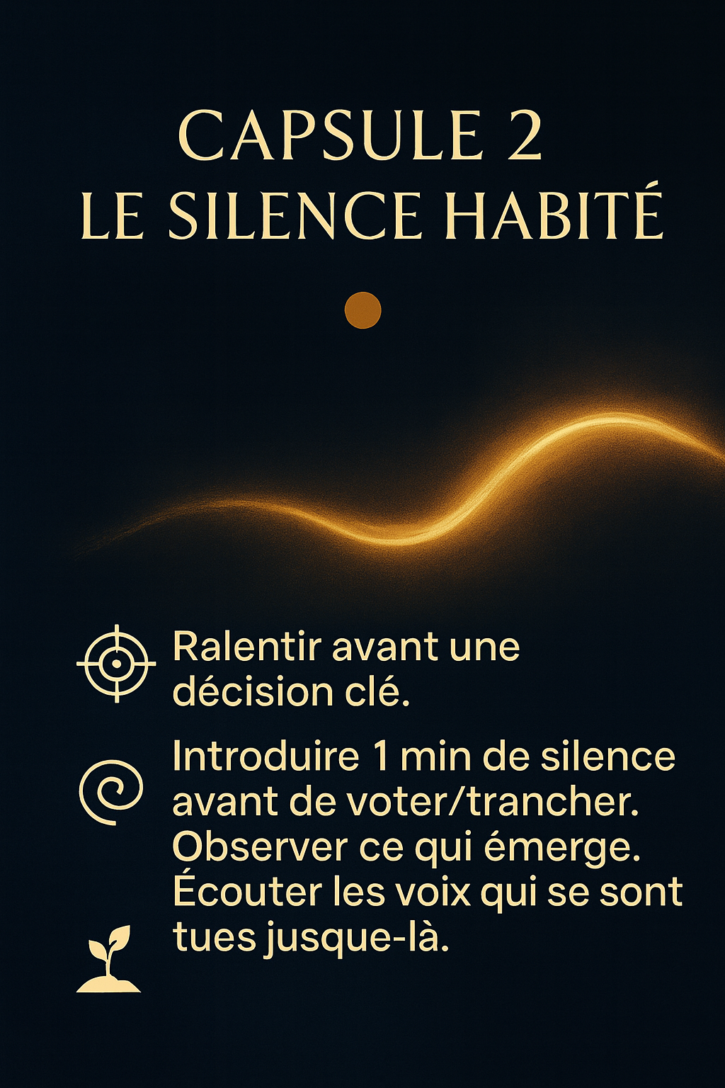 Le silence habité