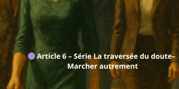 Article 6- la traversée du doute , Marcher autrement, avancer autrement